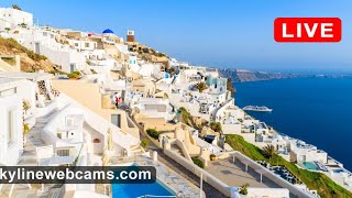 🔴 Recorded live footage webcam from Santorini  Greece [upl. by Adnek]